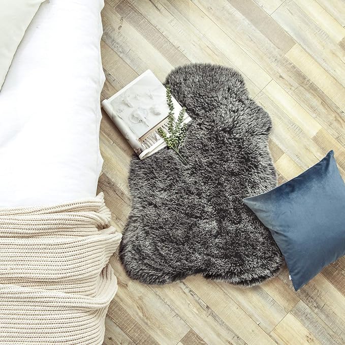 Ashler HOME DECO Soft Fox Faux Fur Chair Couch Cover Area Rug - Image 3