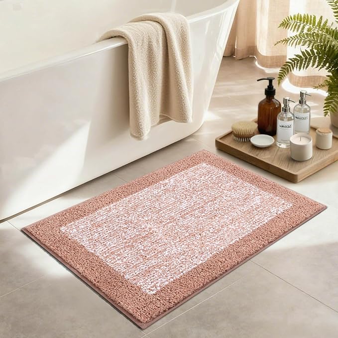Bathroom Rugs 30x20 Non Slip Washable, Soft Absorbent Quick Dry Mats - Image 3