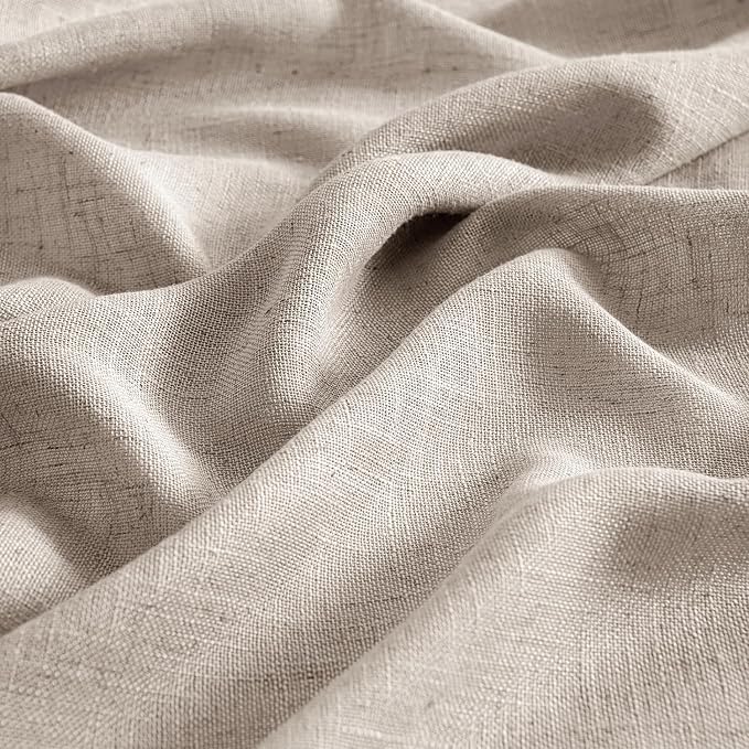 MIULEE Natural Linen Curtains 108 Inches Long 2 Panels - Image 4