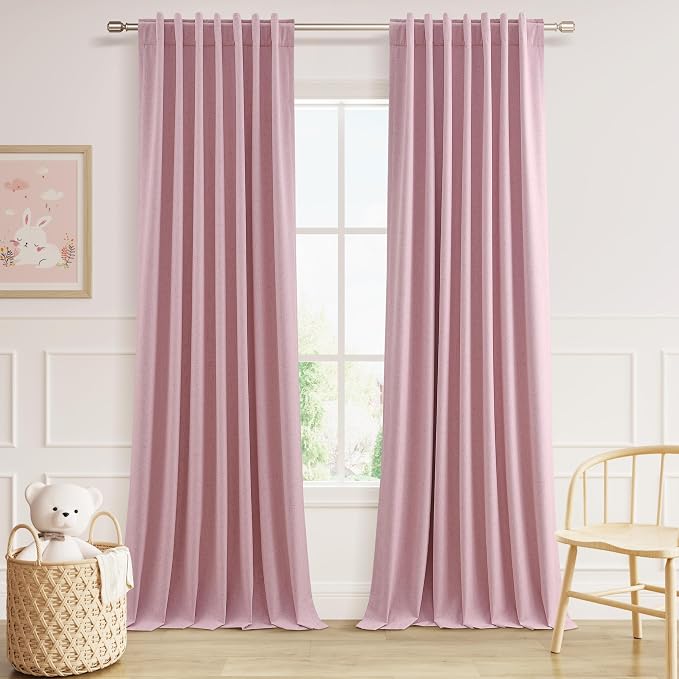 Guken 100% Blackout Curtains 102 Inch Length 2 Panels Set by Guken