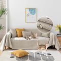 STACYPIK Waterproof Non-Slip Beige Couch Cover for Dogs, Anti-Cat Scratch Sofa Covers for Pets, Non-Slip Couch Covers for 2-3 Cushion Couch, Loveseat for Sectional Sofa, Furniture Protector-71X102IIN