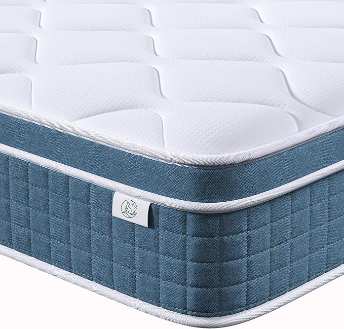 Queen Mattress 12 Inch, Hybrid Queen Bed Mattress with Individual Pocket Springs and Pressure-Relieving Memory Foam, Breathable, Medium Firm Mattress in a Box Queen Size 80"x60"x12"