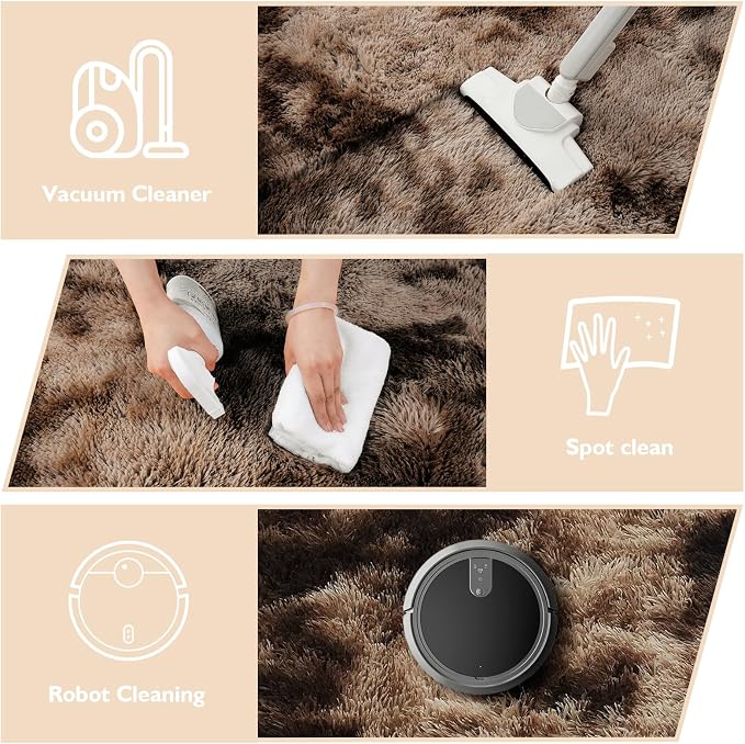 8x10 Fluffy Area Rugs for Living Room, Shag Area Rug for Bedroom, Soft Fuzzy - Image 4