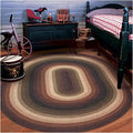 Homespice Prescott Braided Area Rugs 6x9' - Country Primitive Style Red and Black Area Rug for Living Room and Bedroom