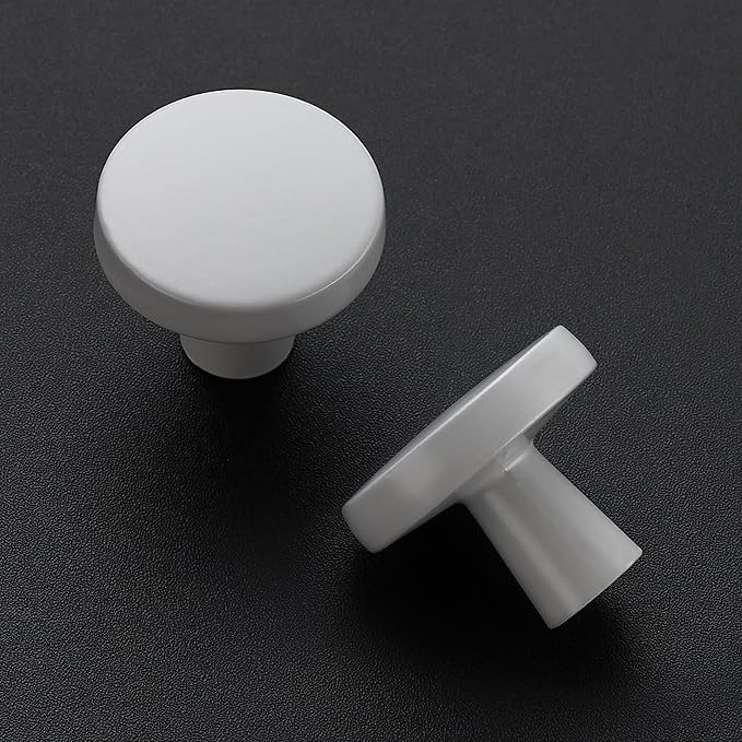 Ravinte 25 Pack Drawer Pulls 1-1/4 Inch Kitchen Cabinet Knobs Solid Round Dresser Drawer Knobs Grey Dresser Knobs Drawer Knobs Simple Cabinet Hardware for Cupboard Drawer Pulls