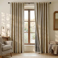 RYB HOME Linen Textured 100% Blackout Curtains by RYBHOME