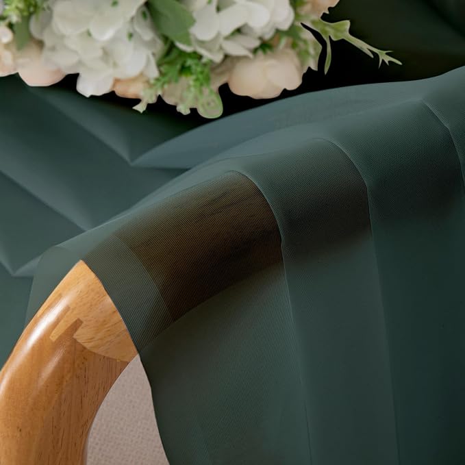 OWENIE Green Sheer Curtains 78 Inches Long - Image 4