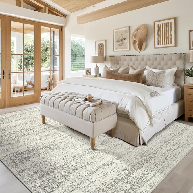Washable Rugs 6x9 Area Rugs for Living Room, Dining Room- Large Ultra Soft Faux - Image 7