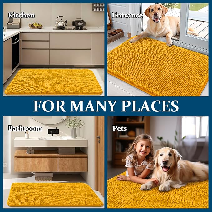OLANLY Dog Door Mat for Muddy Paws 36x24, Absorbs Moisture and Dirt, Absorbent - Image 8