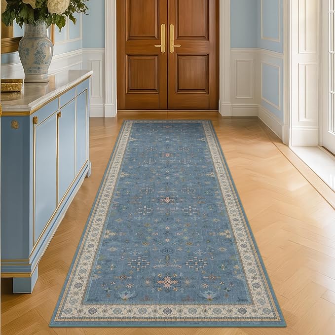 Hazo Haus Light Blue 2x8 Long Washable Runner - Image 6