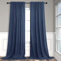 Pitalk Navy Extra Long Curtains 120 Length by Pitalk