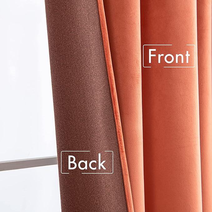 MIULEE Velvet Curtains 108 inches Long 2 Panels - Image 6