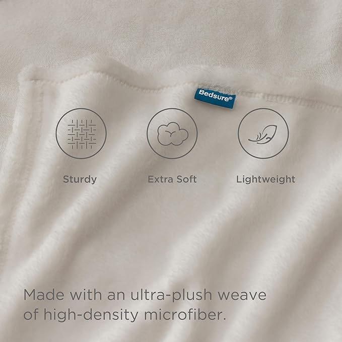 Bedsure GentleSoft Fleece Blanket King Size Linen - Image 3