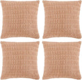 Fancy Homi 4 Packs Peach Decorative Throw Pillow Covers 26x26 Inch by Fancy+Homi