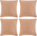 Fancy Homi 4 Packs Peach Decorative Throw Pillow Covers 22x22 Inch by Fancy+Homi