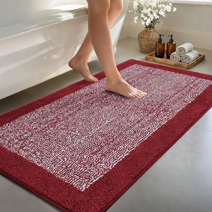 60x24 Long Bathroom Rugs Washable Non Slip, Soft Absorbent Quick Dry Mats by Unknown