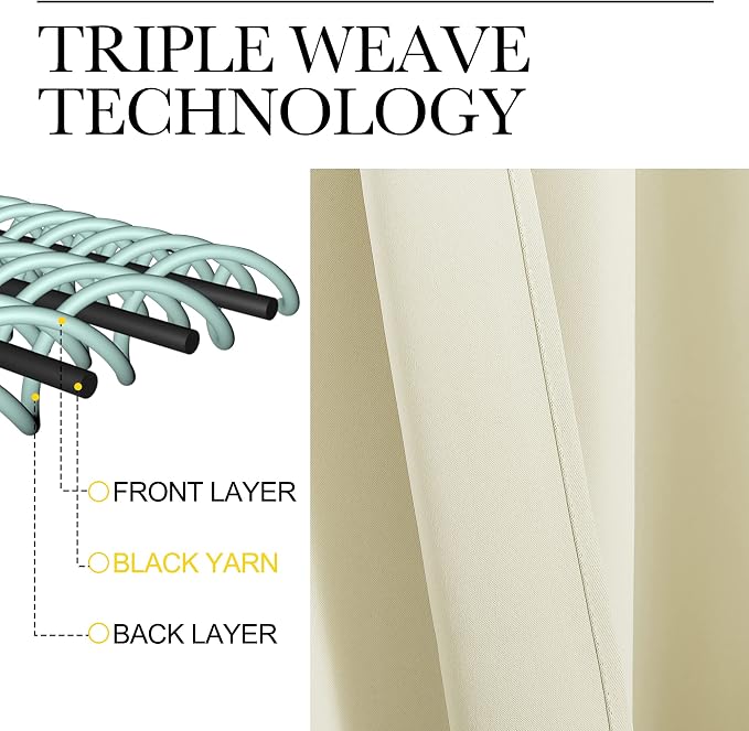 NICETOWN Blackout Curtains for Bedroom, Thermal Insulated Curtains & Drapes - Image 4