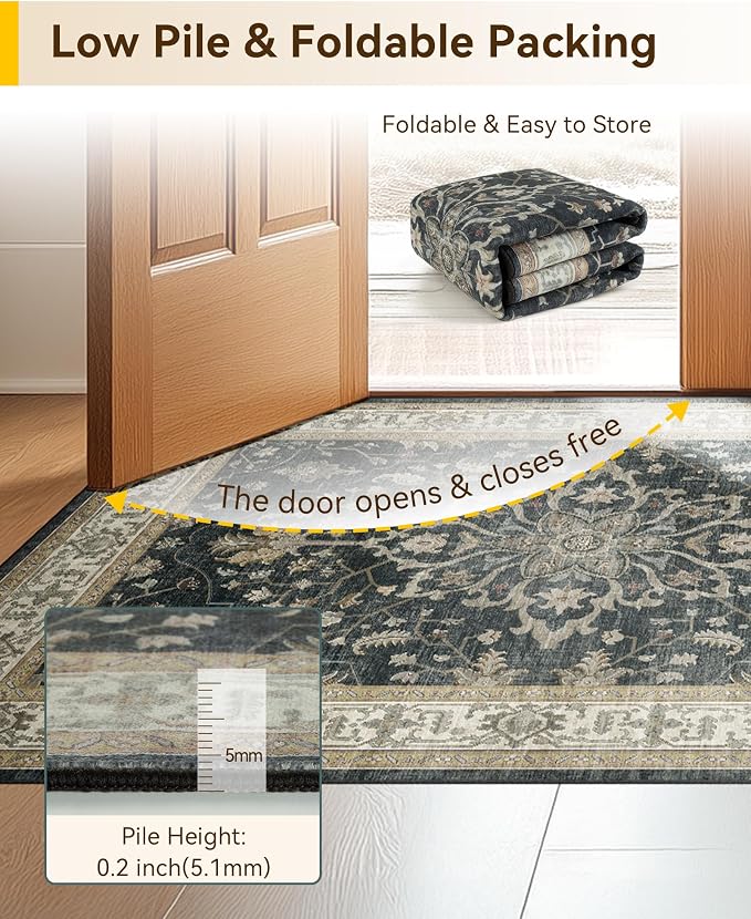 RELEANY Area Rugs 2'x3' Kitchen Rugs Entry Rug Small Rugs - Image 5