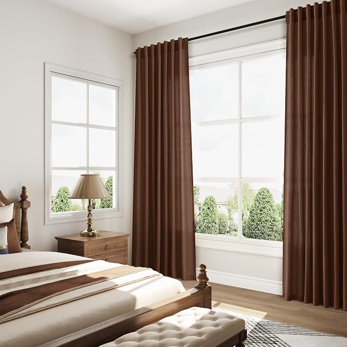 Nanspring Linen Curtains 108 Inches - Image 7