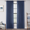 Navy Blue Curtains 120 inch Length by Jolilight