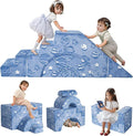 MeMoreCool Foam Climbing Toddler Couch, Modular Kids Sofa with Slide & Stair, Convertible Baby Couch for Playroom, Sectional Furniture for Crawling, Climbing, and Kids’ Play