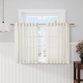 Nanspring Cream Natural Linen Curtains 47 Inch Length 2 Panels Set Boho by Nanspring
