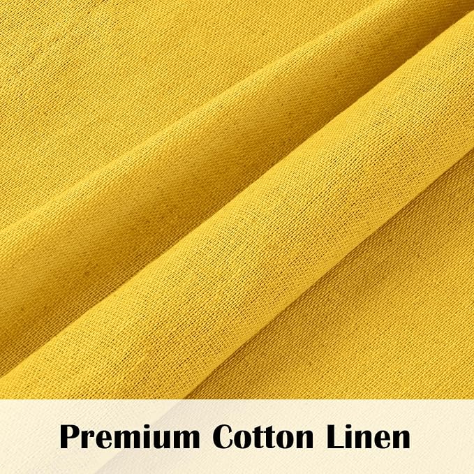 FRAMICS Farmhouse Cotton Linen Curtains - Image 4