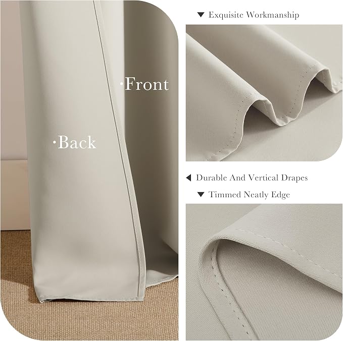 PONY DANCE Blackout Short Cafe Curtains, Privacy Light Block Small Window - Image 6