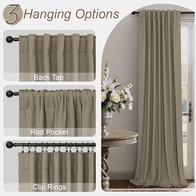 Living Room Darkening Curtains 63 Inches Long Small Bay Window Blackout - Image 6