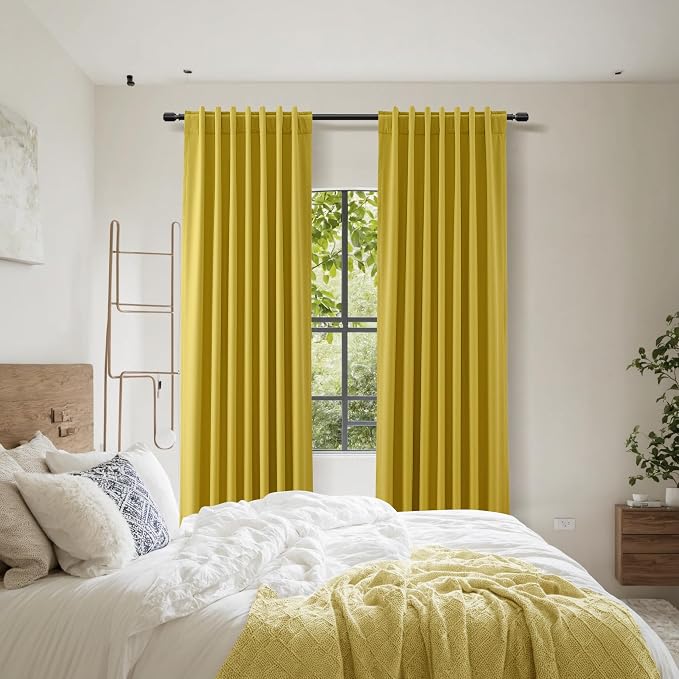 Guken 100% Blackout Curtains 108 Inch Length 2 Panels Set - Image 9