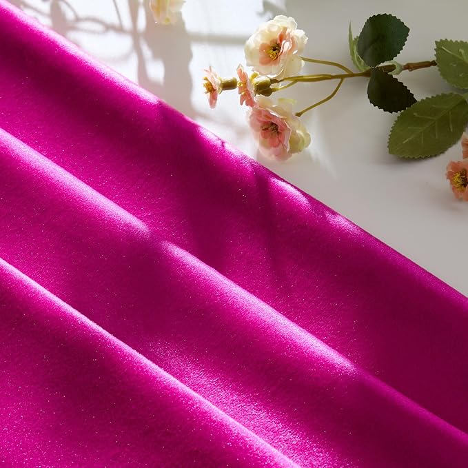 GIGIZAZA Throw Pillow Covers 22x22 Inch Hot Pink Velvet Pillows Decorative - Image 5
