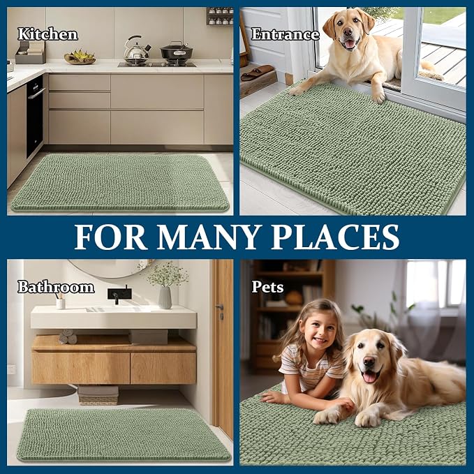 OLANLY Dog Door Mat for Muddy Paws 47x20, Absorbs Moisture and Dirt, Absorbent - Image 8