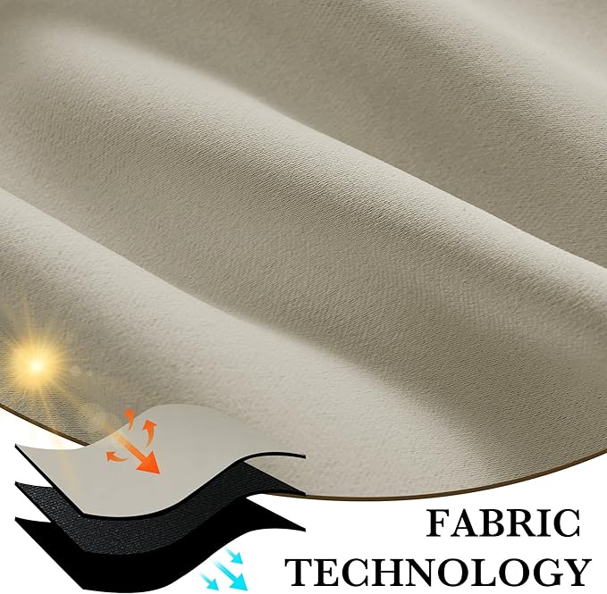RYB HOME Bedroom Blackout Curtains 80 inches Long, 100% Blackout Thermal - Image 7