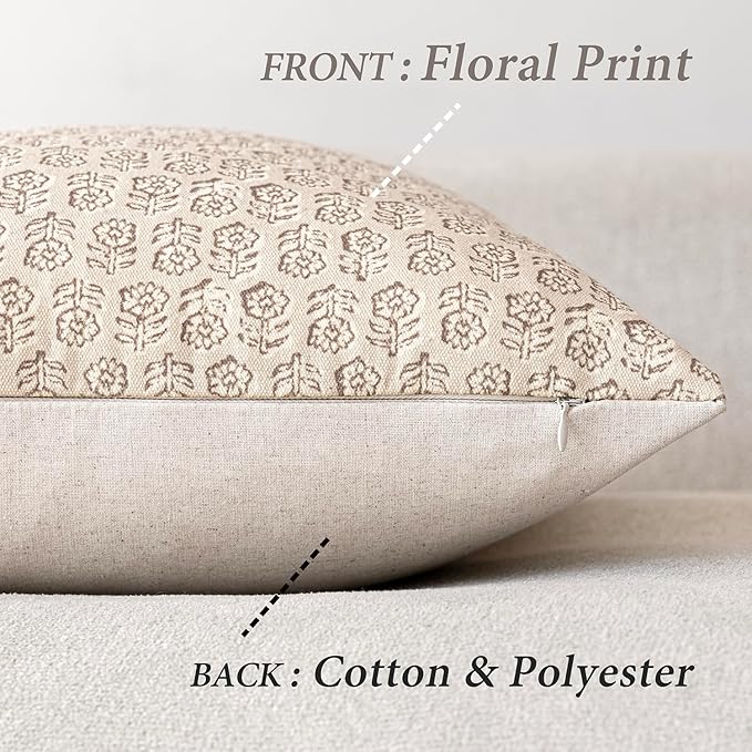 Foindtower Set of 2 Decorative Long Body Lumbar Throw Pillow Covers Vintage Accent Farmhouse Cushion Covers Neutral Home Decor for Sofa Couch Chair Bedroom Living Room Outdoor,14×36 Inch,Ivory Beige