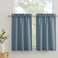 RYB HOME Cafe Curtains 24 inches Length, Linen Sheer Short Curtains by RYBHOME