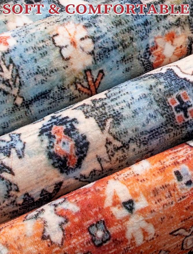 SERISSA Runner Rug for Hallways, Extra Long Boho Rug Ultra Soft Vintage Tribal - Image 6