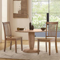COLAMY Farmhouse Dining Chairs Set of 2, Light Brown Wooden Dining Room Chairs, Windsor Spindle High Back Side Chairs, Armless Rubberwood Kitchen Table Chairs