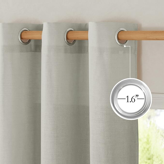 NICETOWN Rustic Linen 144 inch Long Curtains - Image 2