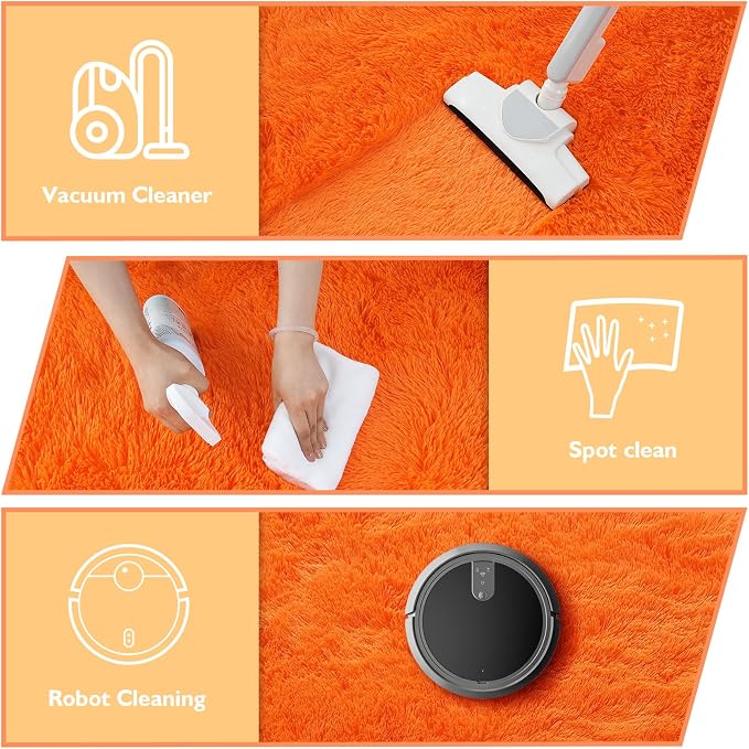 Shag Area Rug for Bedroom 5x8, Soft Fuzzy Rug Non-Shedding Indoor Plush Carpet - Image 4