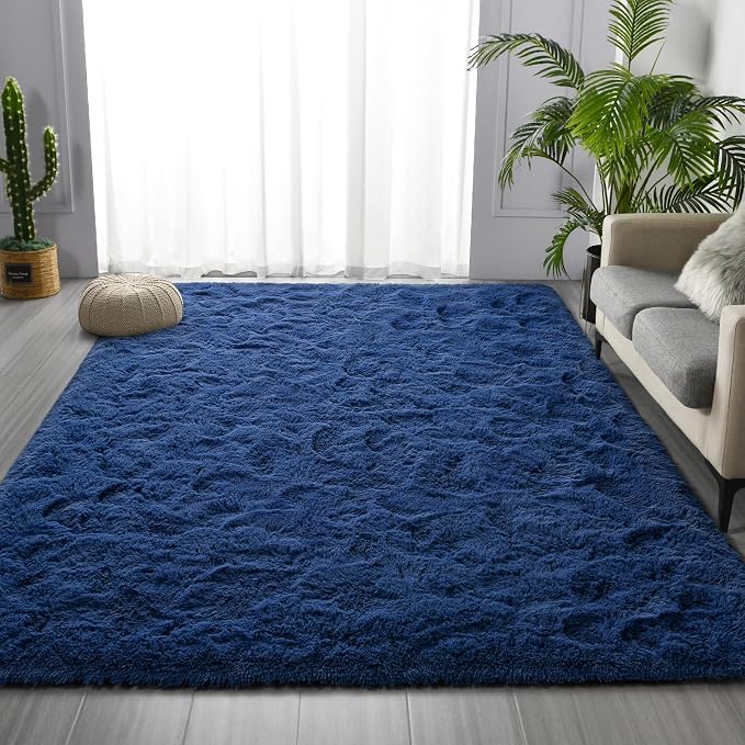 Deerhoo Large Shag Area Rugs 6 x 9, Plush Fuzzy Rugs - Image 3