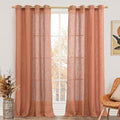 LAMIT Extra Long Linen Curtains 108 inch Long by LAMIT