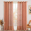 LAMIT Linen Sheer Curtains 95 inch by LAMIT