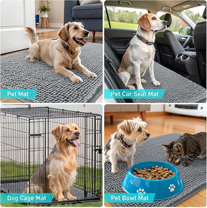 OLANLY Dog Door Mat for Muddy Paws 70x24, Absorbs Moisture and Dirt, Absorbent - Image 7