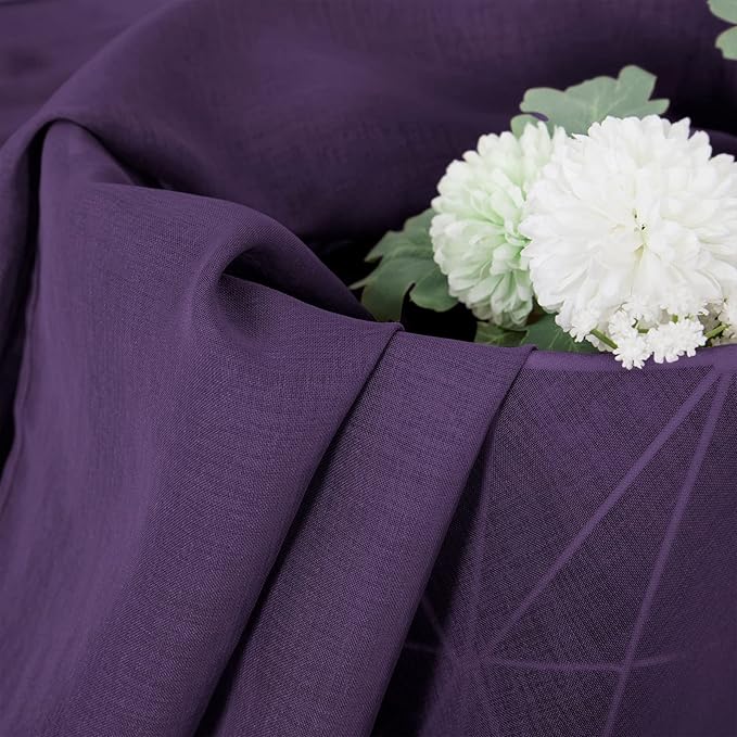 Tollpiz Short Sheer Curtain Linen Textured Bedroom Curtains Sheer Light - Image 6