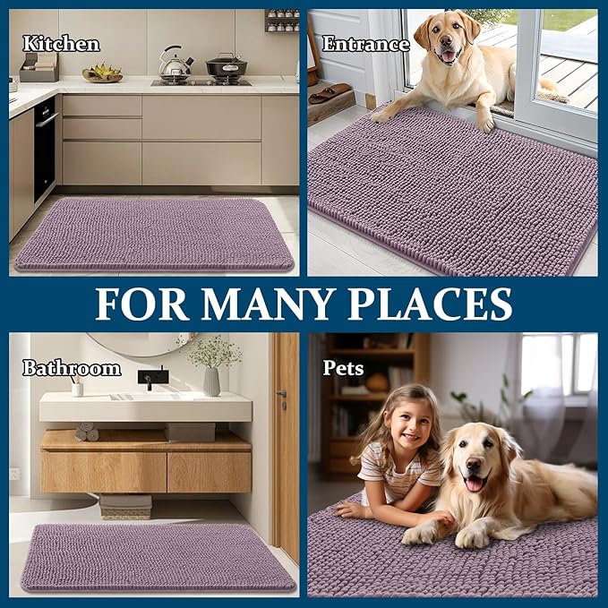 OLANLY Dog Door Mat for Muddy Paws 35x24, Absorbs Moisture and Dirt, Absorbent - Image 8
