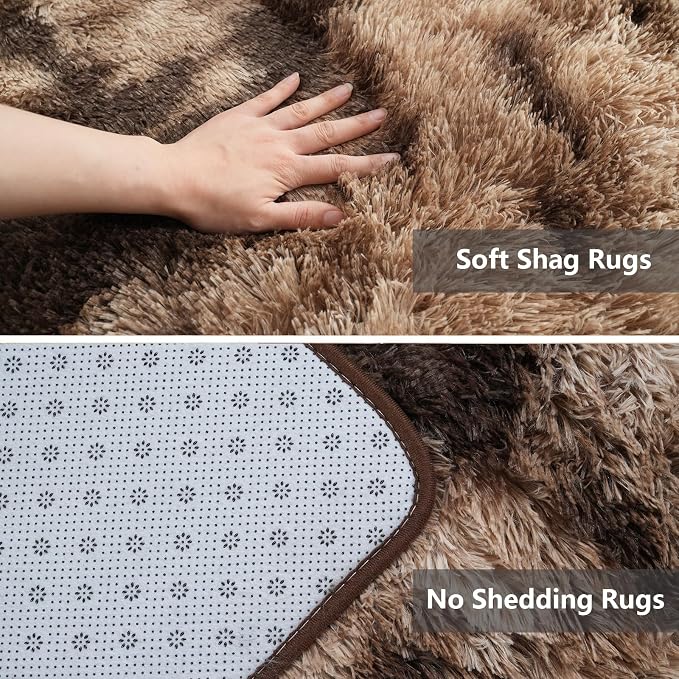 Shag Area Rugs for Bedroom Living Room, 6X9Ultra Soft Fluffy Area Rugs for Dorm - Image 4