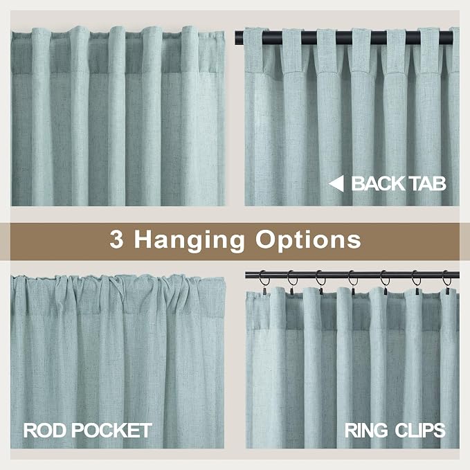 Pitalk Aqua Curtains 45 inch Length - Image 5