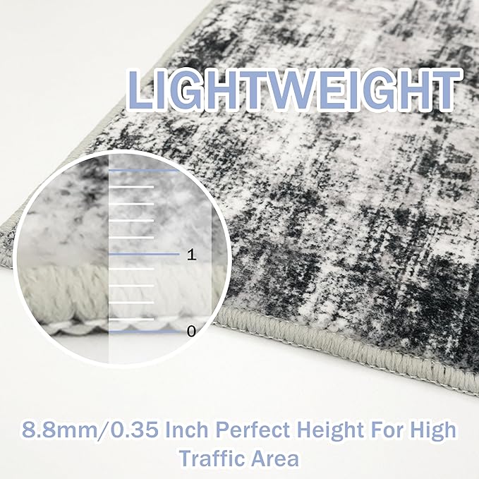 IOHOUZE Abstract Runner Rug 3x8 Ft Washable Runners - Image 5