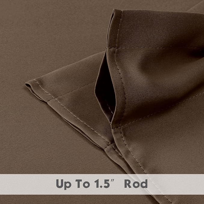 Chyhomenyc Brown Valances for Window, Room Darkening Short Curtains for Kitchen - Image 6