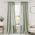 Nanspring Sage Green Curtains 80 Inches Length by Nanspring